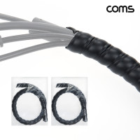 Coms 헬리컬 밴드 28mm 2개입 매직 돼지꼬리 케이블타이 전선정리