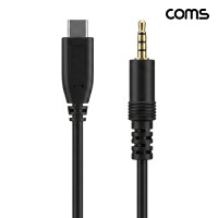 Coms USB-C to 3.5mm 4극 오디오 케이블 통화 마이크 이어폰 헤드셋 지원