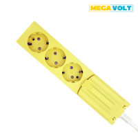 메가볼트 고용량 누전차단 멀티탭 4000W 3구 5M 레몬
