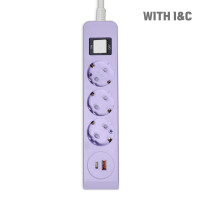USB C타입 멀티탭 3구 5M 퍼플