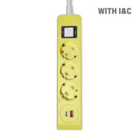 USB C타입 멀티탭 3구 3M 레몬