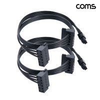 Coms SATA 전원 꺾임 케이블 SATA x 2 to ATX Mini 4P Lenovo 메인보드전용 45cm 2개입