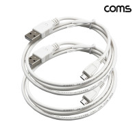Coms 마이크로 5핀 케이블 1m USB 2.0 A to Micro 5Pin 2개입