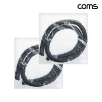 Coms 헬리컬 밴드 18mm 2개입 매직 돼지꼬리 케이블타이 전선정리
