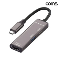Coms 3 in 1 USB C타입 멀티 허브 PD 100W 충전 HDMI 4K 120Hz