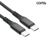 Coms C타입 스프링 케이블 최대 1.5M C type MM 20V 60W 고속 충전