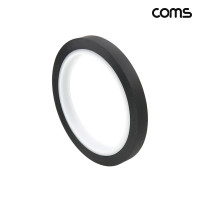 Coms 전기 절연 비닐 테이프 black 폭 1cm 전기부품 절연 보호 배선 마감