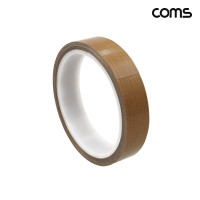 Coms 고온 내열 천 테이프 폭 2cm Brown 밀봉기 고온 나연 방지용