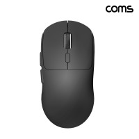 Coms 블루투스 5.1 2.4Ghz 듀얼모드 마우스 Black 충전식 조용한 무소음 클릭 하루종일 가벼운 사용감