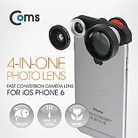 Coms 셀카렌즈, 스마트폰 카메라 확대경(4 in 1) iOS 스마트폰 6용