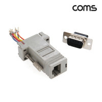 Coms RJ45 to DB9 변환 어댑터 조합 커넥터 RJ45 F-DB9 M 네트워크 시리얼 콘솔 변환 커넥터
