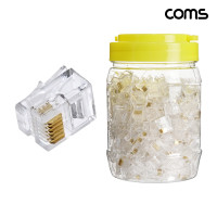 Coms RJ12 6P6C 모듈러 플러그 커넥터 1통 200개 전화 3회선용