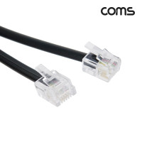 Coms 전화선 케이블/6P4C(M/M) 5M - 고급포장( 블랙색상 )